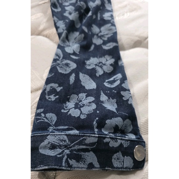 Quacker‎ Factory Floralicious Snap Front Jacket 681255 Medium - Picture 6 of 16